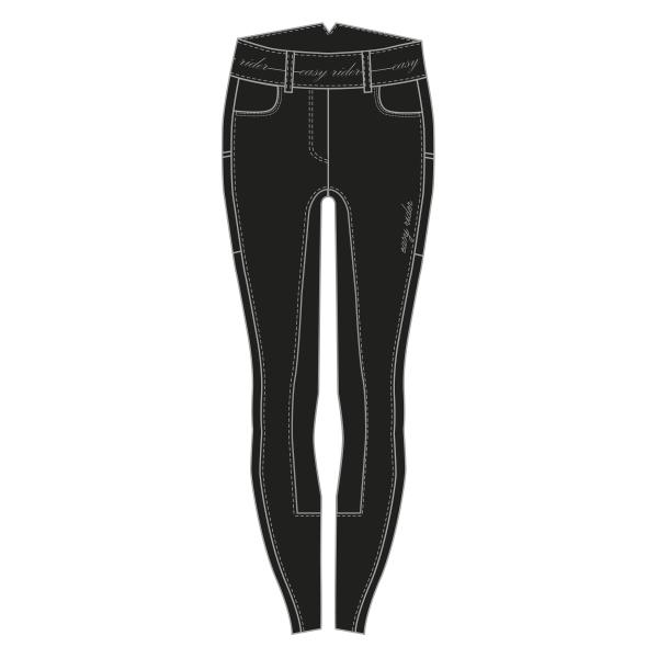 euro-star Easy Rider Reithose ERRihanna Full Grip, Black